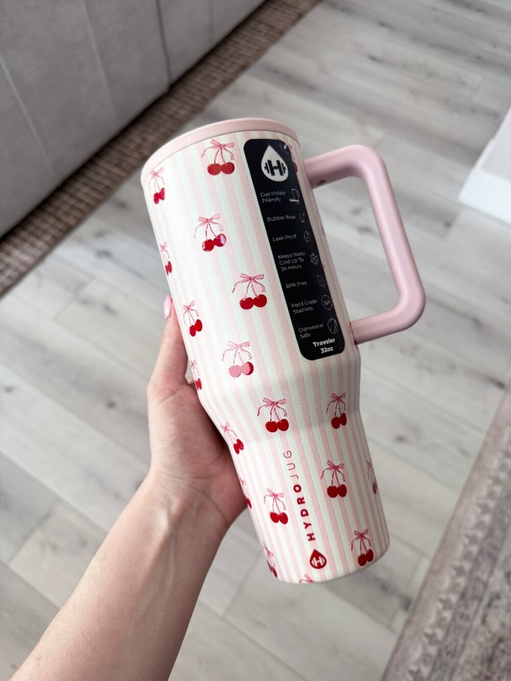 “Sweet Cherry" HydroJug 32 oz Traveler Tumbler